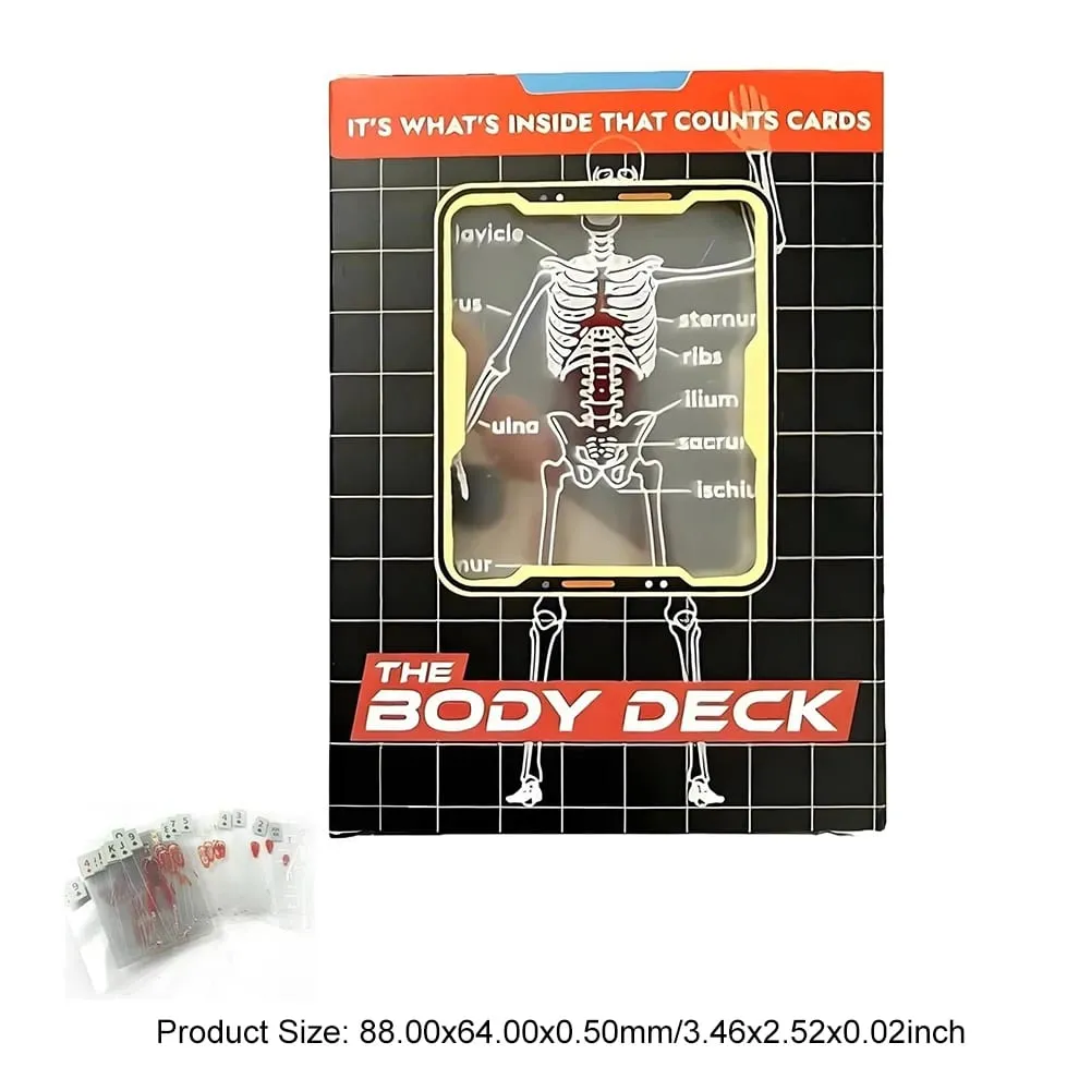 Baralho corporal, 52 folhas, cartas de jogo interessantes, anatomia humana, exame físico, cartão médico, professor, estudantes — image 6