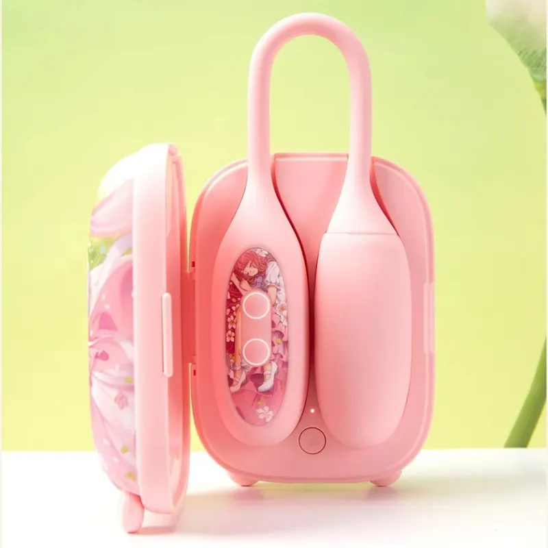 Forma de despertador criativo sucção vibrador estimulador clitoriano com língua lambendo para mulheres brinquedo sexual adulto