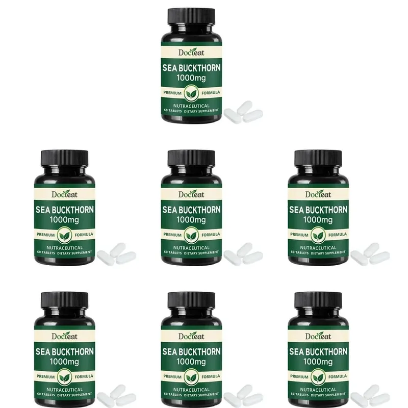 Docteat Sea Buckthorn 1000mg Comprimidos Diariamente Função Imune Suporte Nutrição Antioxidante Vitamina C Zinco Vitamina D3 60 Comprimidos