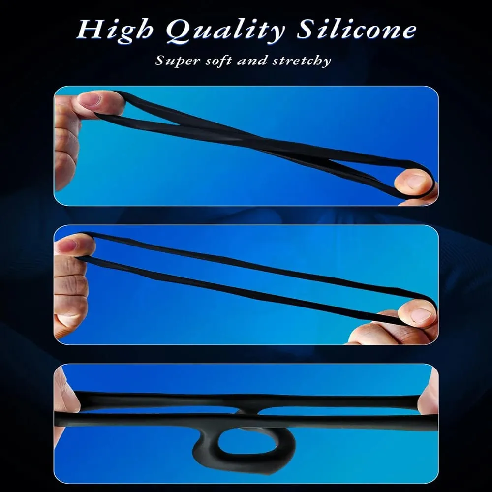 Anel peniano de silicone, anéis penianos retardar a ejaculação, bola de ligação escrotal, ereção, aumento de bloqueio, brinquedo sexual para homens