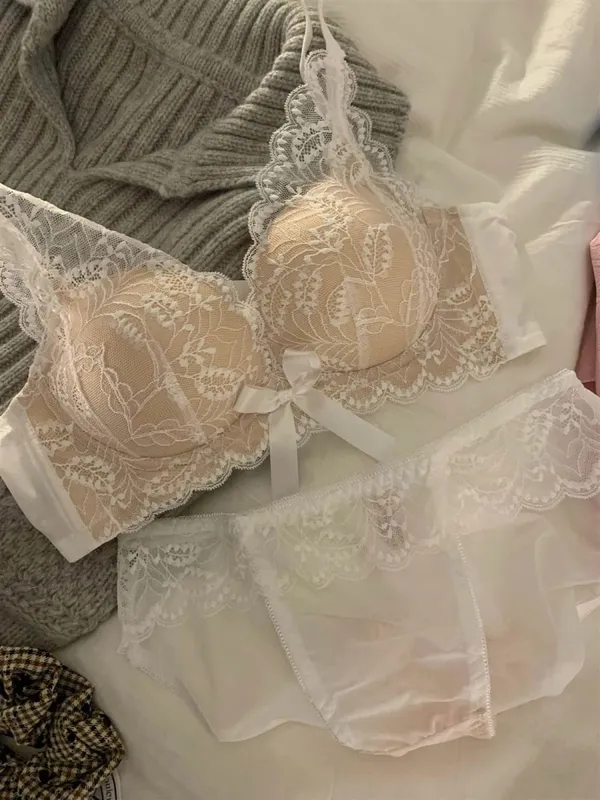 Venda quente sutiã de renda sem fio feminino pequeno busto grosso acolchoado push up elevador anti sag suporte lateral lingerie sexy 32-38 ab