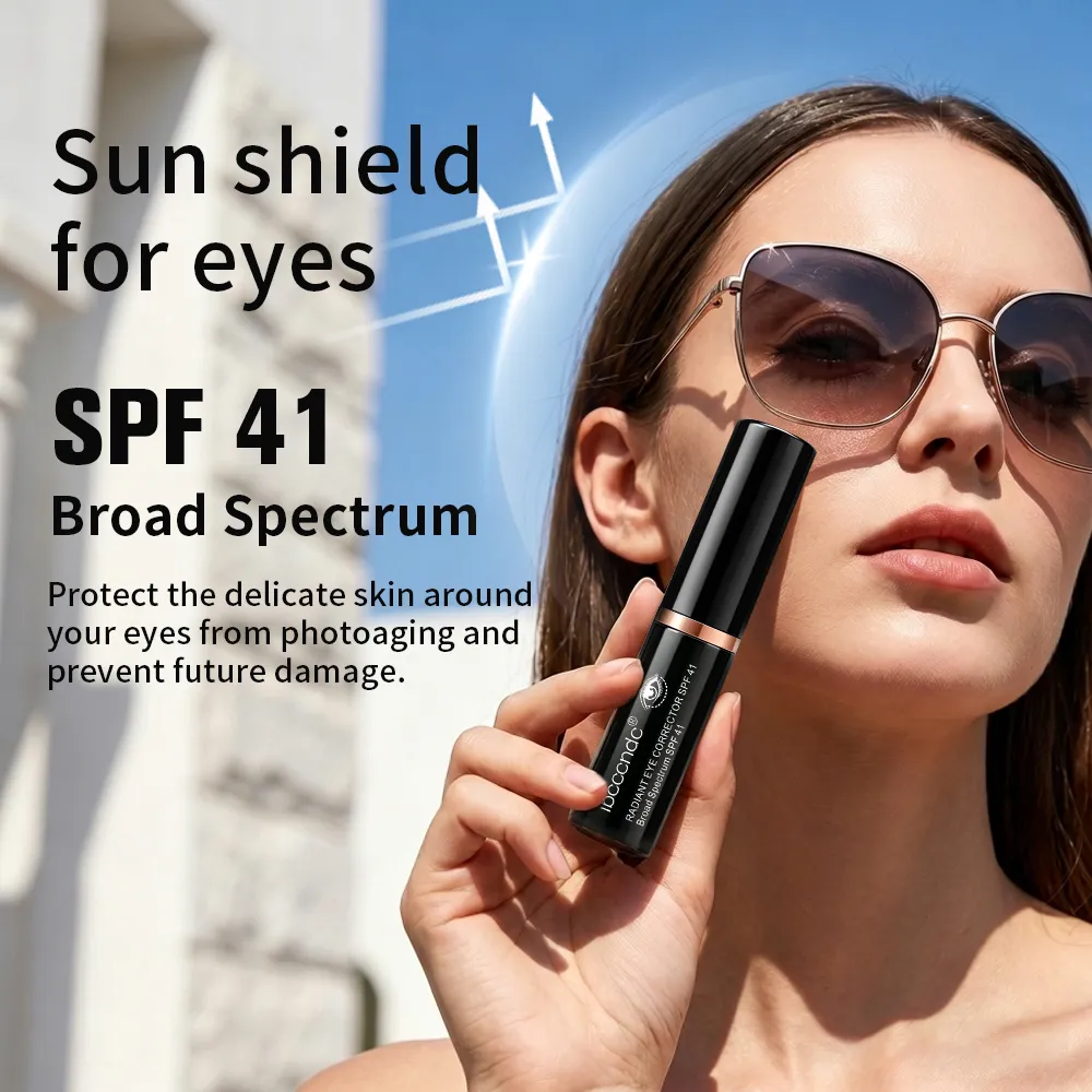 Lakerain protetor solar para os olhos, corretivo spf41, melhora a escuridão sob os olhos, hidratação de longa duração, alivia o inchaço, creme corretor de olhos