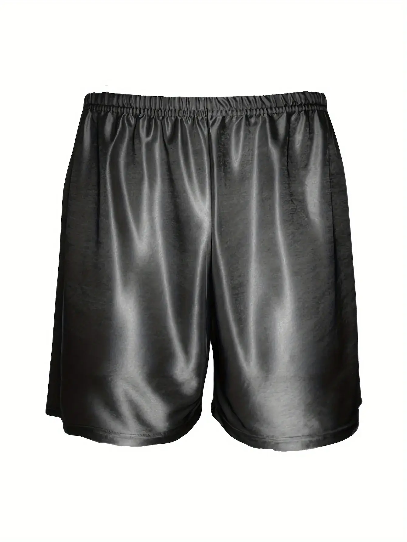 1pc masculino cetim gelo seda shorts leve suave confortável respirável suor-wicking casual lounge sono shorts masculinos