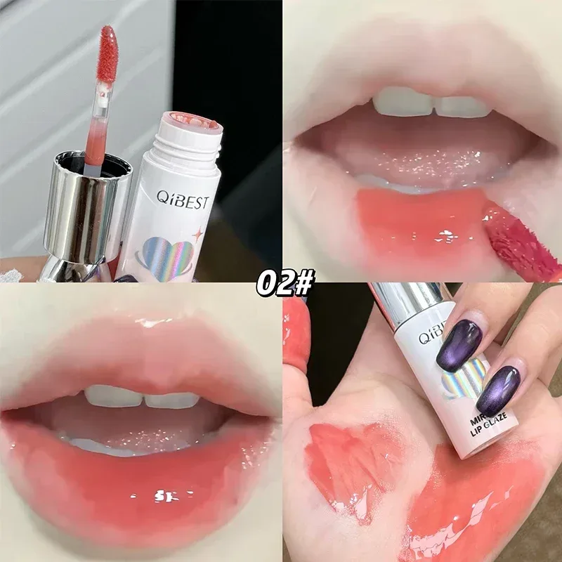 Liquid Lip Gloss Lipstick Glossy Finish High-Shine Lasting Moisturize Non-Stick Glassy Lip Glaze Makeup Lip Stain Pigment
