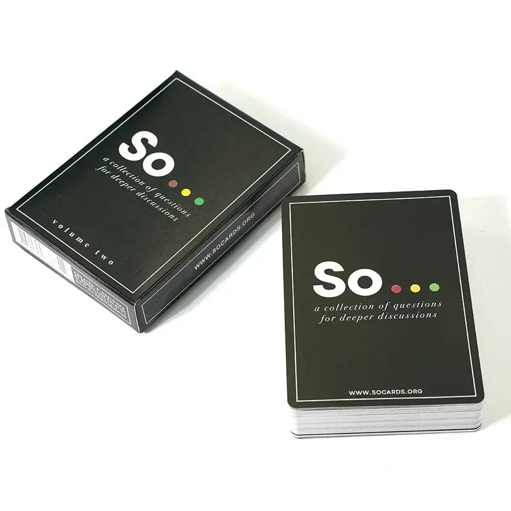 Então cartas conversa starter-alta qualidade estilo especial perguntas jogo de cartas para adultos e famílias festa lazer jogo de tabuleiro