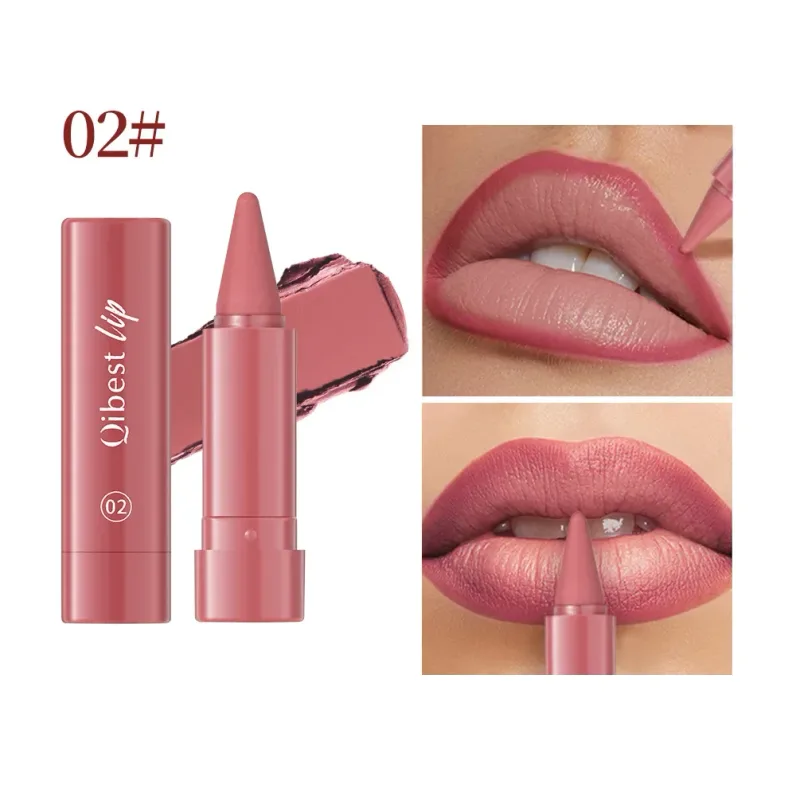 Matte Lipstick Pen Gradient Lip Liner Red Brown Velvet Contouring Pencil Lasting Waterproof Stick Sexy Women Makeup Lipliner