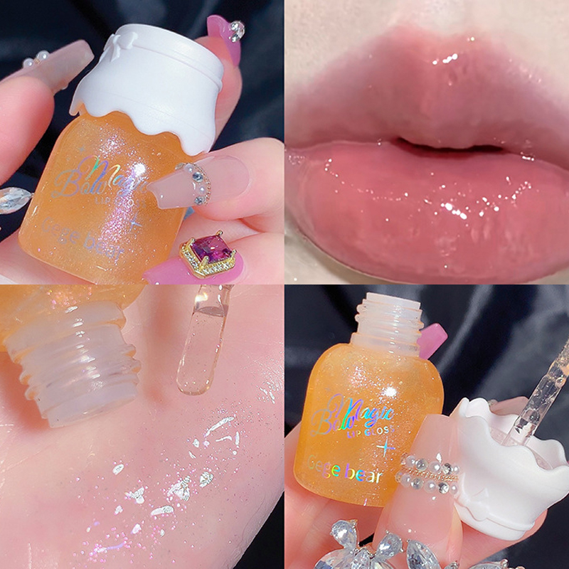 Leite em forma de borboleta pode protetor labial hidrata e hidrata a superfície do espelho com lábios brilhantes e carnudos — image 10