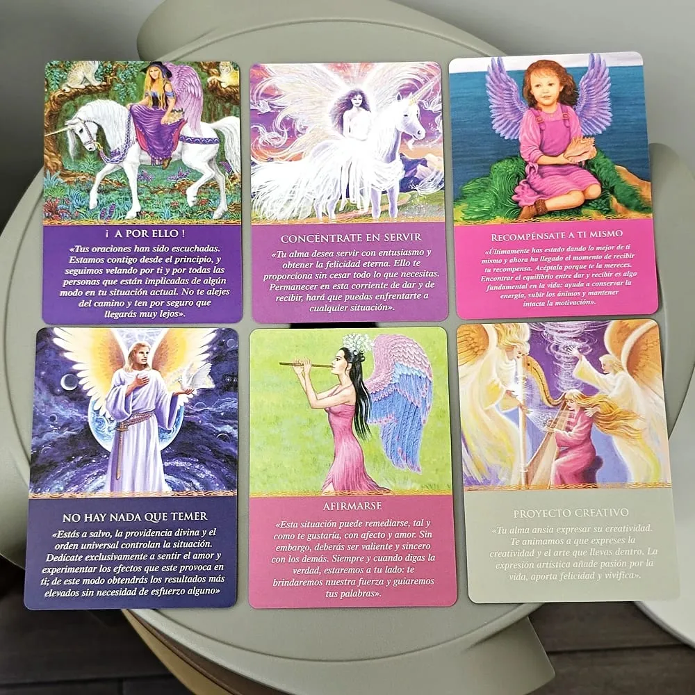 Daily Guidance From Your Angels Oracle Deck 10.4*7.3cm Spanish Edition 44 Pcs Cards
