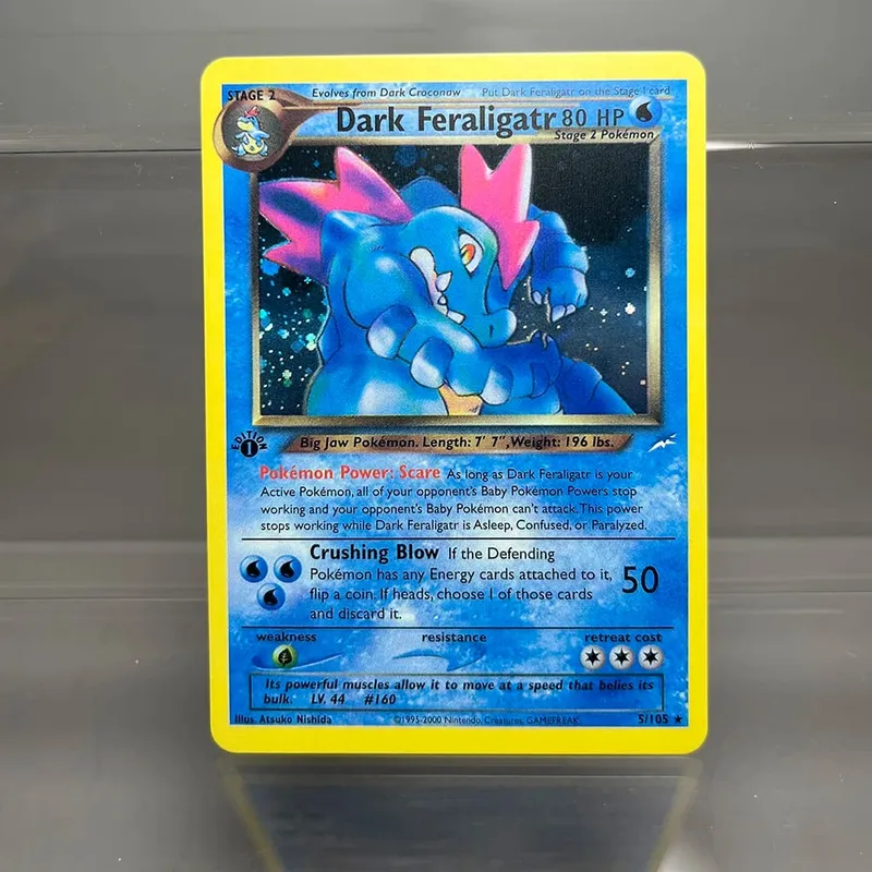 Neo destino charizard ptcg cartão de coleção única 1ª edição 1996 tyranitar gengar cartão pkm cartões proxy brinquedos presentes