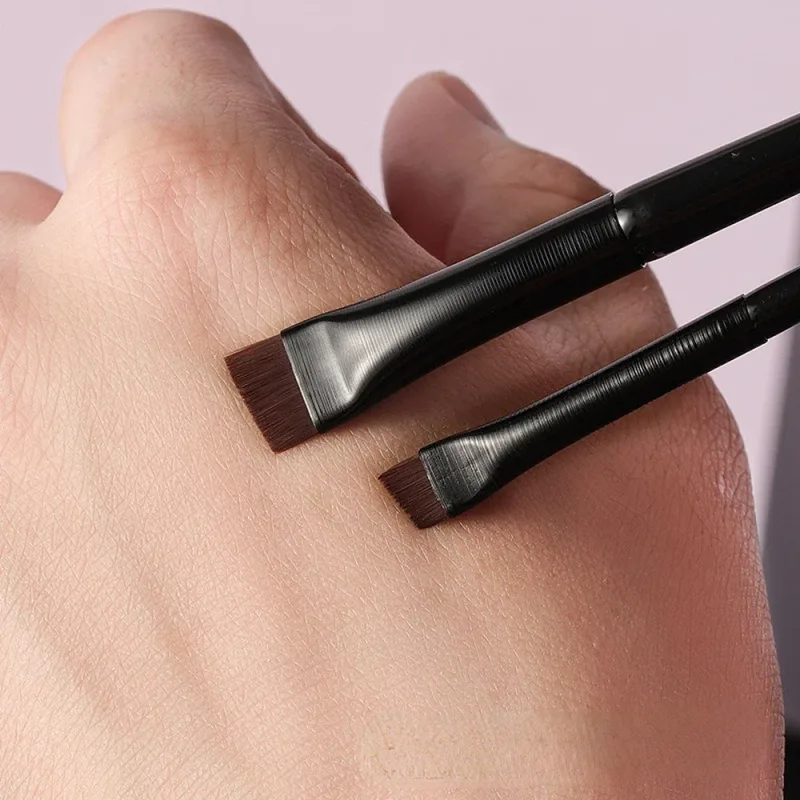 Pincéis de maquiagem para mulheres, lâmina plana e fina, pincel para contorno de sobrancelha, delineador, delineador profissional, ferramentas de beleza cosméticas