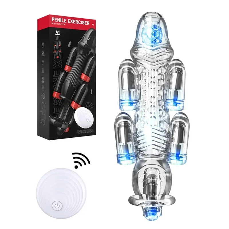 Glans Vibrator Remote Conntrol Bullet Glans Vibrator For Men Penis Exerciser Penis Glans Trainer For Delay Ejaculation Sex Toy