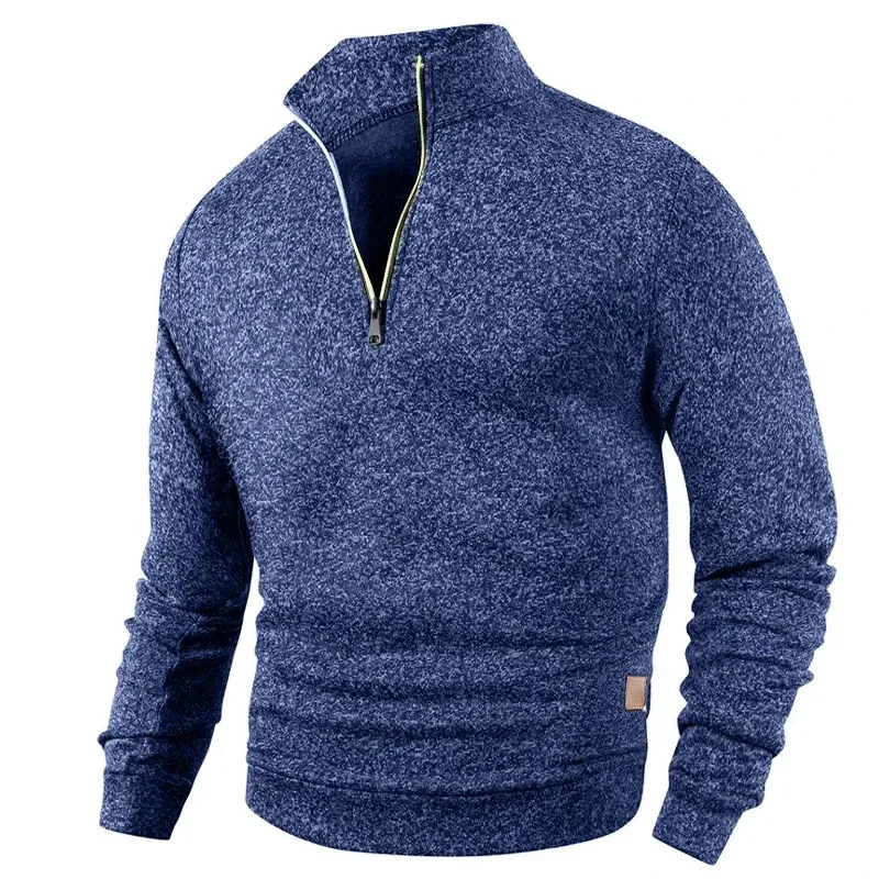Animal jogo masculino meio zíper sweatshirts manga longa sólido pulôver gola alta streetwear jaqueta quente casacos esportivos outerwear — image 9