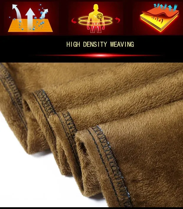 Homens plus size 10xl inverno quente de pelúcia jeans estiramento solto em linha reta calças jeans baggy para uso confortável oversize streetwear — image 7