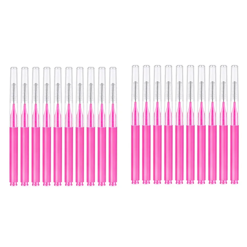 10/20 pçs escovas de sobrancelha mini escova de levantamento de sobrancelha descartável maquiagem cílios ferramenta dente escova interdental lash extensão suprimentos
