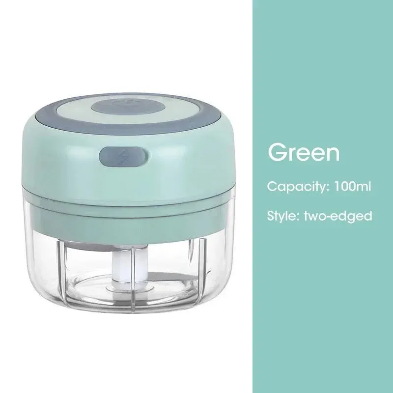 Electric Garlic Chopper 100/250ML Mini Portable Veggie Chopper Garlic Grinder Masher Onion Chopper Blender to Vegetable