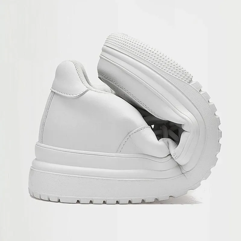 2026 novos sapatos crescentes de altura para homens 8cm tênis elevador invisível branco leathe esporte zapatillas de hombre tamanho grande 46