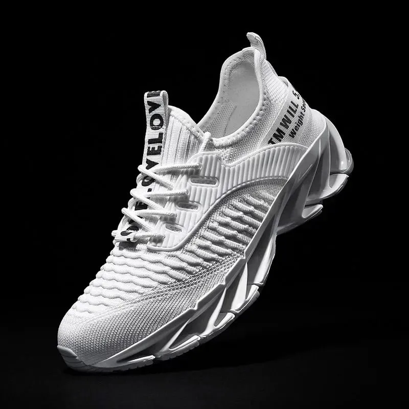 Novos sapatos de corrida masculinos leves confortáveis ​​tênis de malha respirável moda masculina sapatos casuais de malha respirável