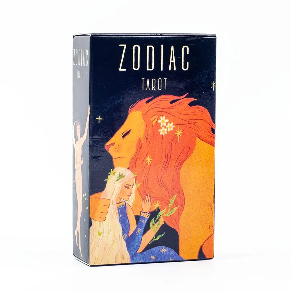 Baralho de tarô do zodíaco com 78 cartas, caminho divinatório sob as estrelas, jogo de tabuleiro envolvente para reunião familiar, 10,3 x 6 cm