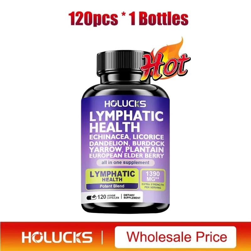 Cápsulas linfáticas 1300 mg, suplemento de suporte, ajuda ao equilíbrio hormonal lipedema, desintoxicação natural para pele clara e vitalidade