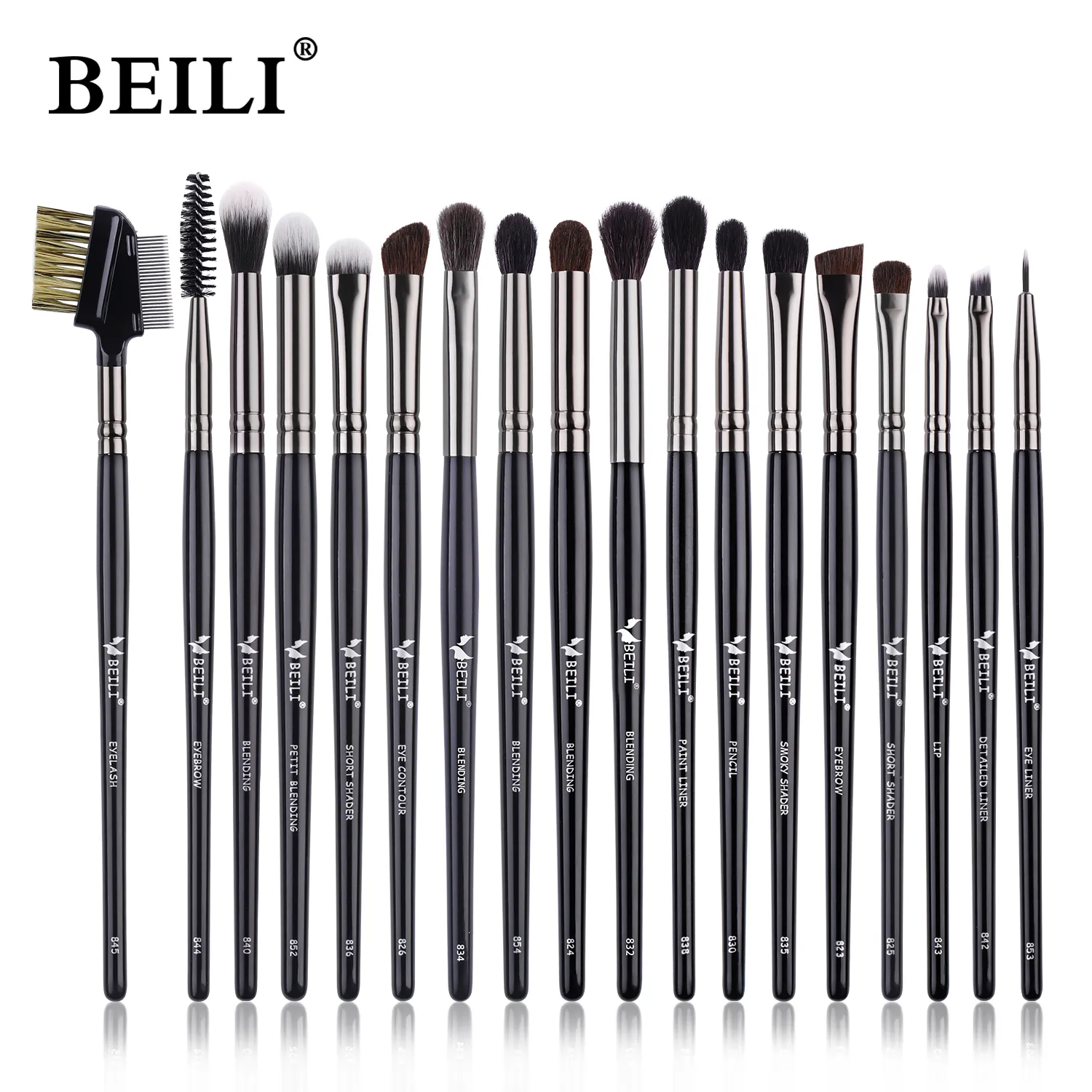 1/3 pçs profissional clássico natural pincéis de maquiagem para os olhos conjunto sombra sobrancelha mistura smokey preto beleza compõem pincéis