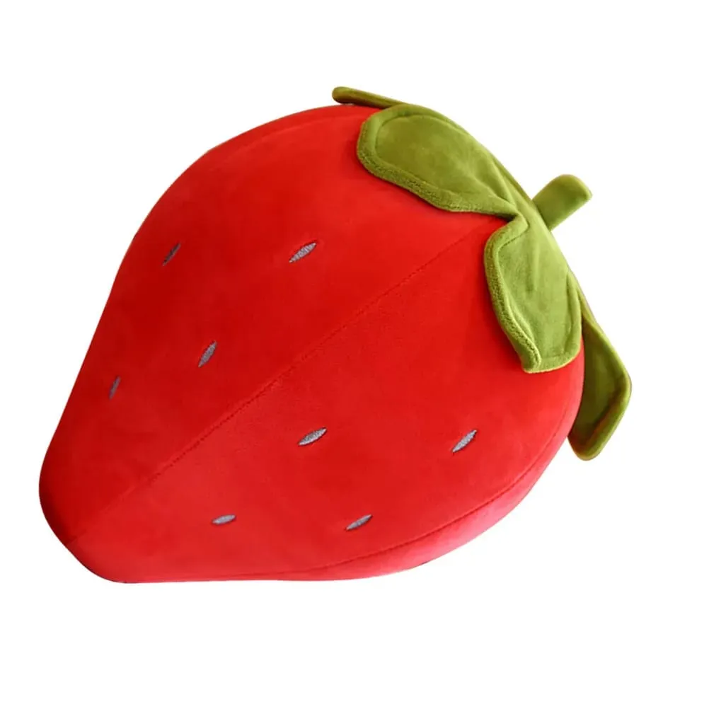Almofada criativa de morango macia e flexível, travesseiro confortável, decoração de frutas, quarto, travesseiro fofo de dormir, almofada de frutas