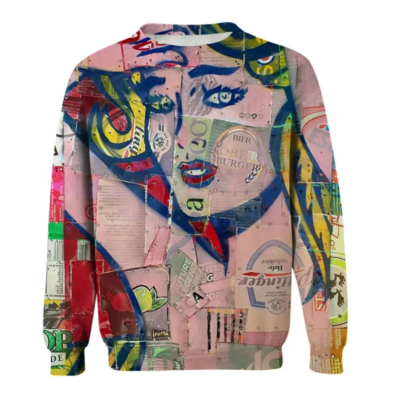 Men's Graphic Sweatshirts For Men Graffiti Pullover Long Sleeve Sweatshirt Crew Neck Fashion Daily Casual Holiday Vacation New — image 10