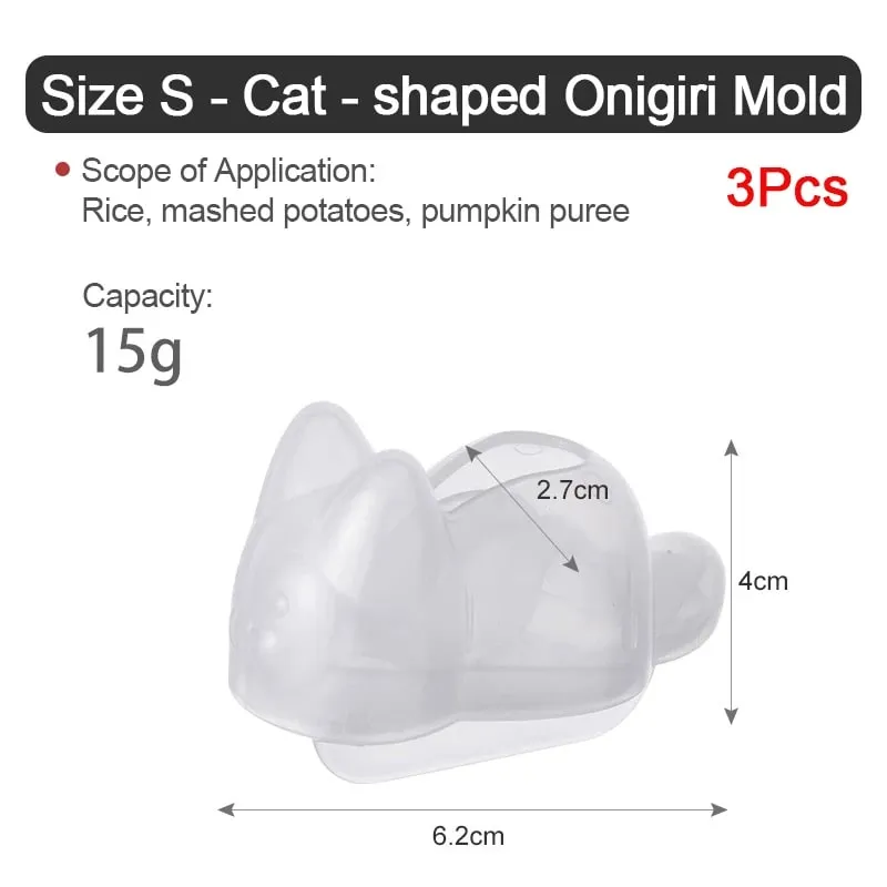 Gato onigiri moldes forma de gato sushi fazendo ferramentas arroz molde shaper deco acessórios para sushi arroz bolas niguri molde