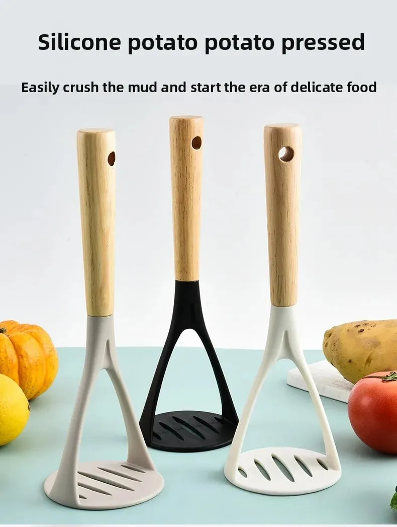 Cross-border kitchen tools Silicone potato press purer Garlic press Potato purer Resistant to high temperatures