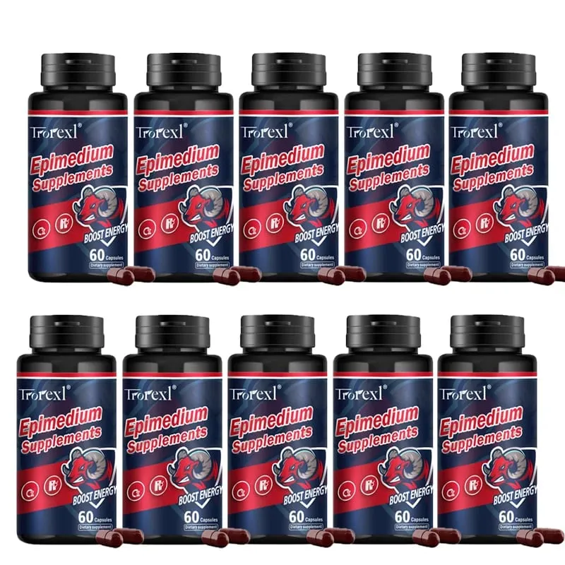 Suplemento masculino de resistência e energia para tumescência, complexo Eleuthero Root Wolfberry Epimedium