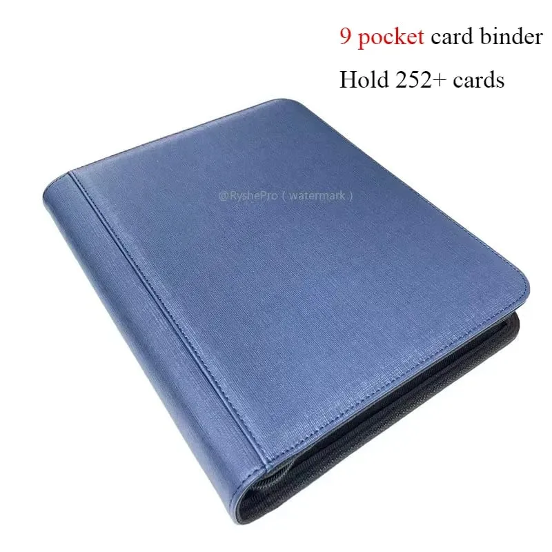 4 ligantes toploader de bolso tcg para pkm detém 112 + 3 "x4" suporte de cartão de couro bolsos dupla face para cartões mtg ptcg