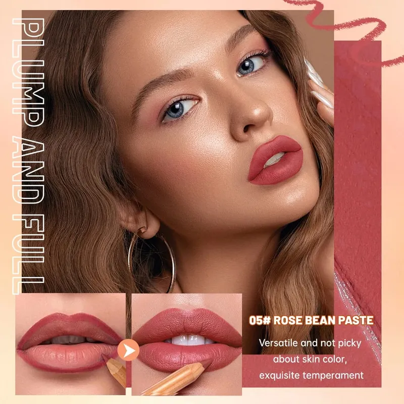 12 Pçs/set Matte Lip Liner Lápis Contorno Labial Batom Duradouro Alto Pigmento Não Desaparece Fácil Veludo Delineador Fino — image 2