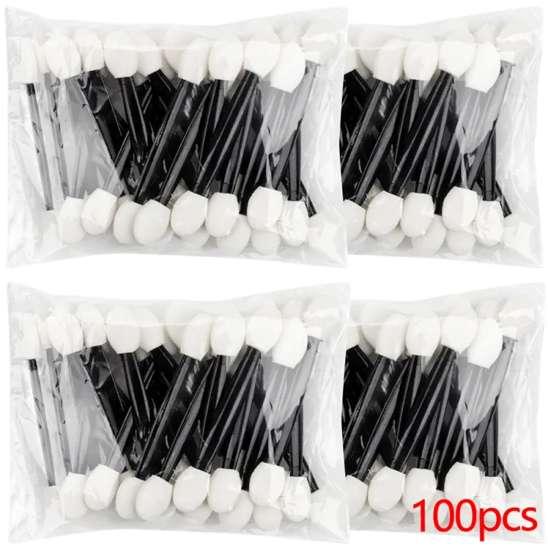 50/100 pçs aplicadores de sombra branco lados duplos sombra de olho escova de maquiagem pincéis de esponja para meninas aplicadores de ferramentas cosméticas