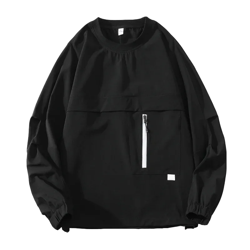 Pulôveres casuais masculinos leves e respiráveis ​​primavera verão náilon puxar em hoodies streetwear sólido topo camisolas roupas