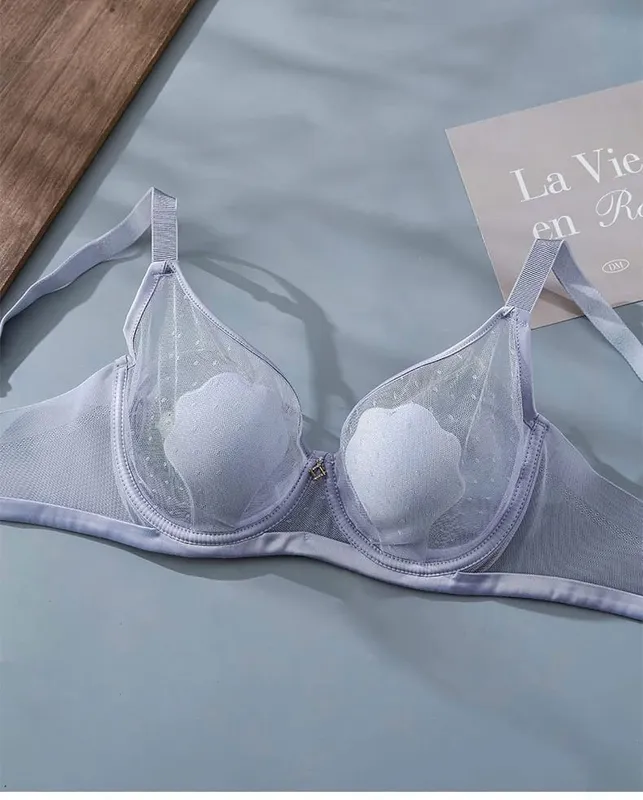 Sutiã minimizador sem fio para mulheres – Bralette ultrafino anti-queda, lingerie de verão respirável e sexy | Suporte de conforto