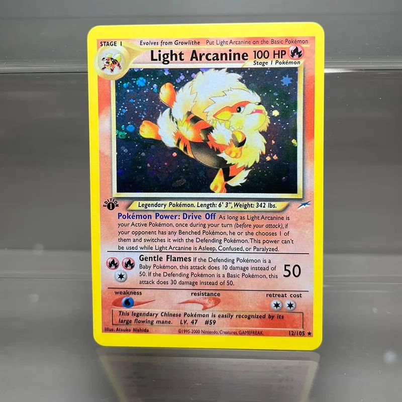 Neo destino charizard ptcg cartão de coleção única 1ª edição 1996 tyranitar gengar cartão pkm cartões proxy brinquedos presentes