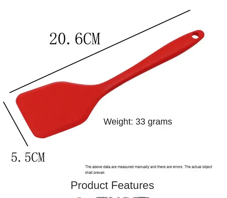 Espátula de silicone para vazamento de cozinha, pá densa, omelete, peixe frito, espátula antiaderente, ferramentas de cozinha, 1 peça