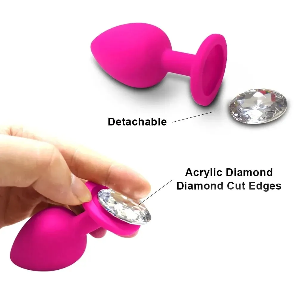 S/m/l plug anal vibrador de bunda feminino/homem silicone macio em forma redonda bala erótica anal plug bala gay brinquedos sexuais para adultos — image 6