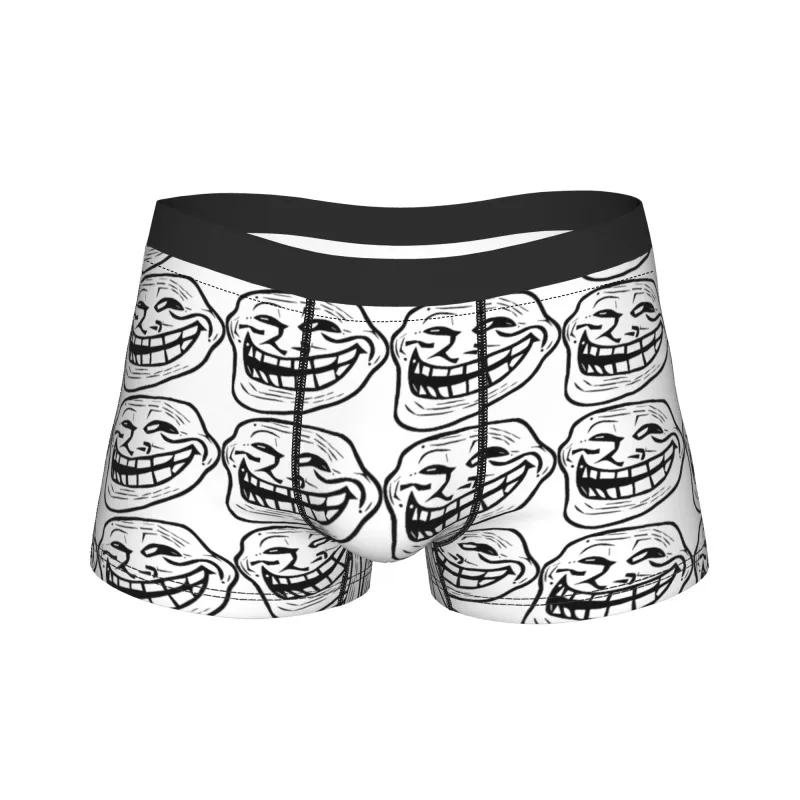Rage comic trollfac tronco engraçado anime bolsa roupa interior venda quente padrão boxer breve confortável cuecas masculinas plus size