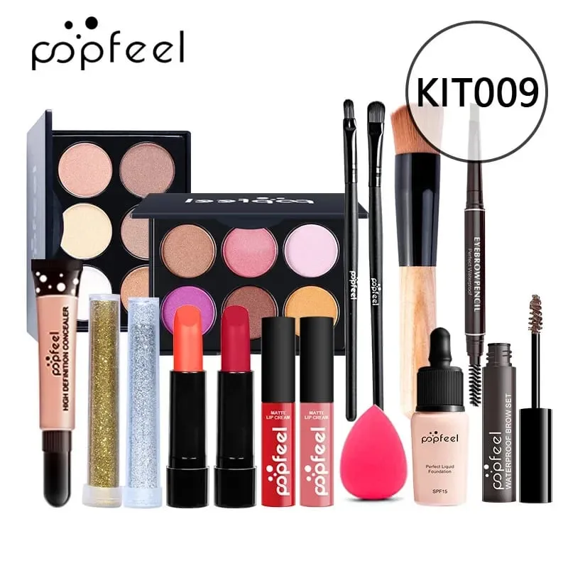 Christmas Makeup Gift Box Foundation Eyeshadow Powder Long Lasting Lip Ink 27 Pieces Birthday Gifts Makeup for Women Full Kit