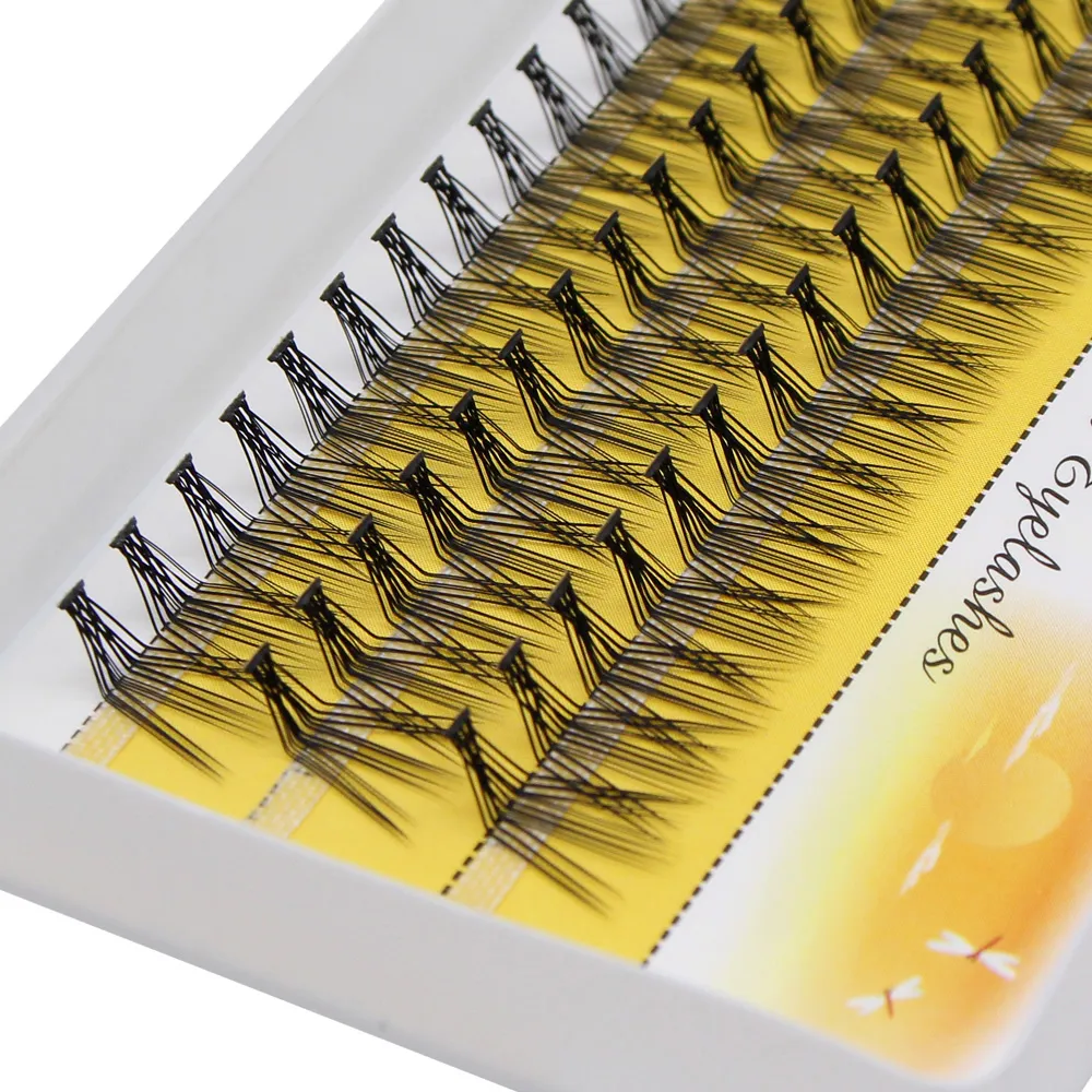Super grupo novo l curvado vison cílios postiços 60 clusters lashtray maquiagem 20d extensões de cílios individuais feitos à mão cílios