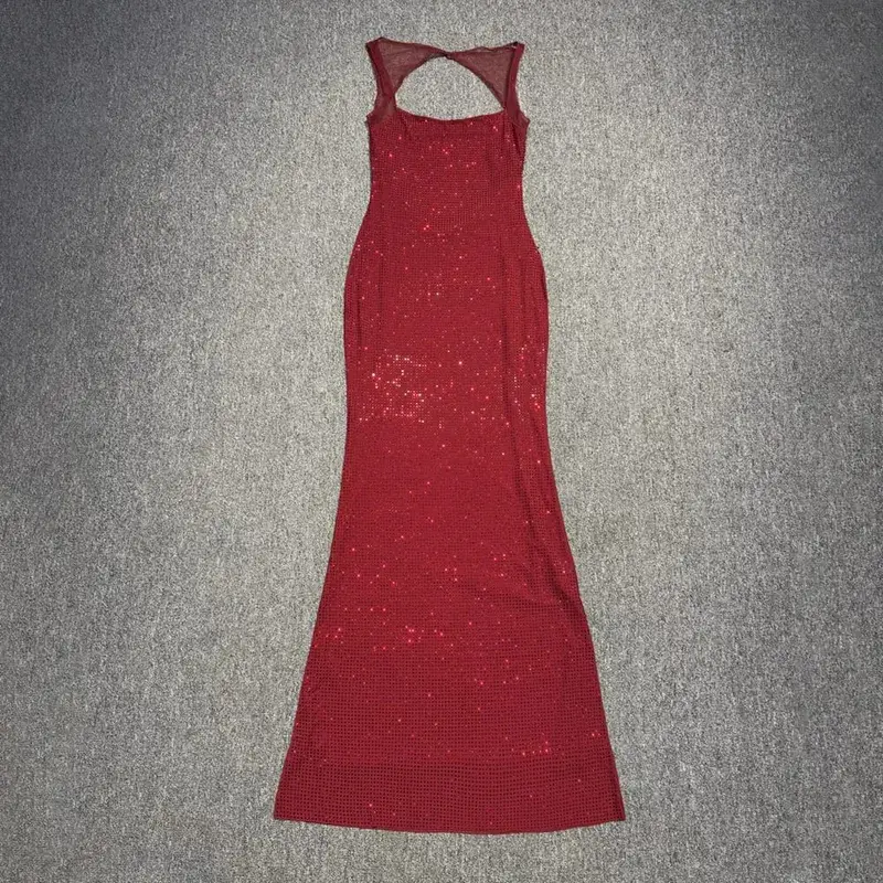 Multi cores sem costas brilhantes strass malha retalhos vestido longo para mulheres magro bodycon festa à noite vestidos de cocktail