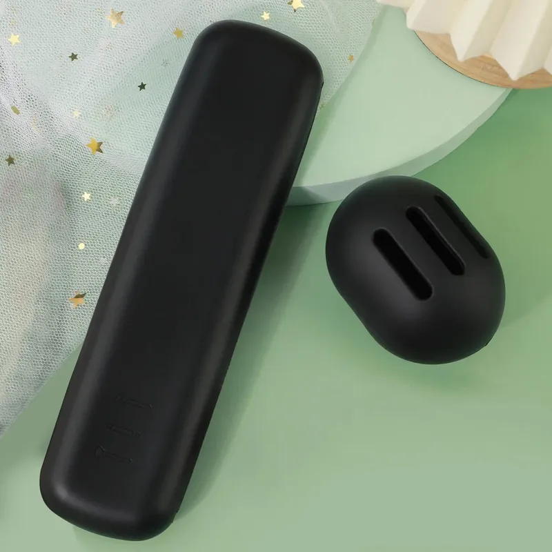 Suporte de pincel de maquiagem de viagem, 2 peças, silicone, bolsa de pincéis cosméticos, estojo de esponja de maquiagem, portátil, à prova d'água, ferramentas de maquiagem para mulheres
