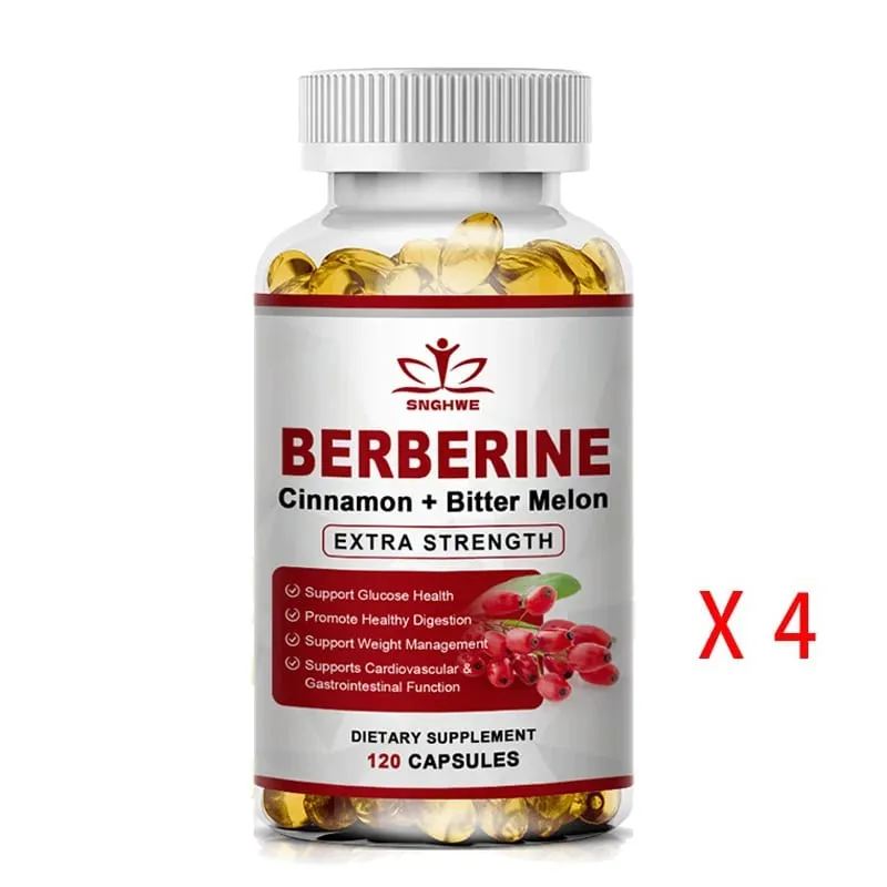 Suplemento de Berberina de Alta Potência com Canela do Ceilão - Sistema Imunológico Função Cardiovascular e Gastrointestinal - Berberine H