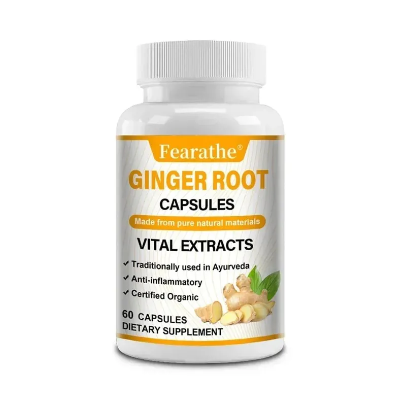 Cápsulas orgânicas de raiz de gengibre 1200 mg - com extrato de pimenta preta para saúde das articulações, anti-inflamação, saúde imunológica muscular