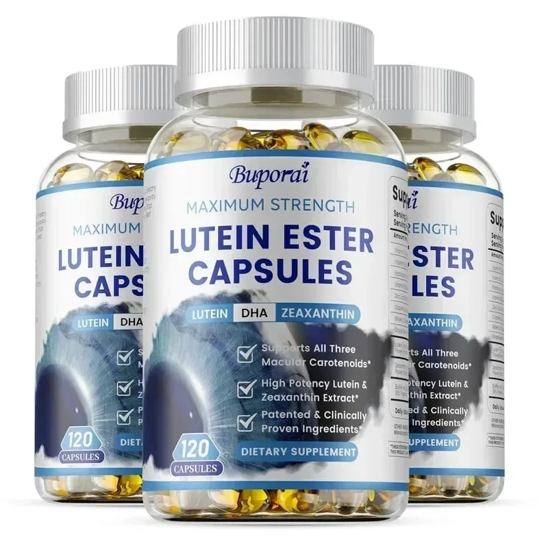 Cápsulas de éster de luteína - com vitaminas de zinco C e zeaxantina para olhos secos, fadiga, melhoram a função visual para olhos saudáveis