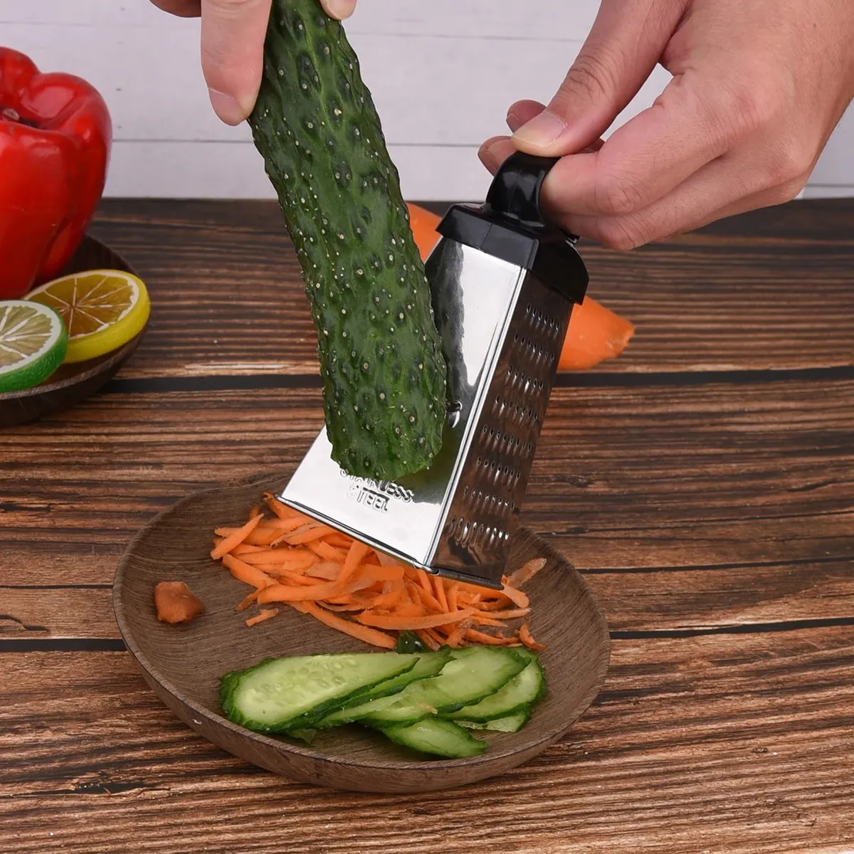 1pc mini tamanho 4 lados ralador de aço inoxidável profissional ralador de queijo para queijo parmesão legumes ferramentas de cozinha