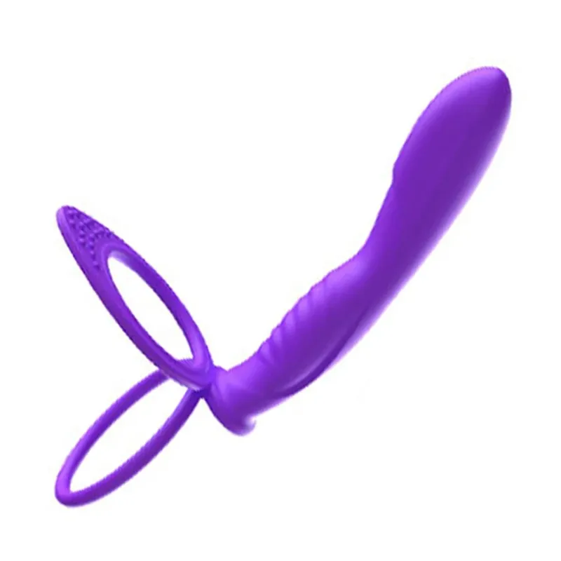 Dupla penetração anal plug vibrador vibrador galo anel butt plug para homens cinta no pênis vagina plug adulto brinquedos sexuais para casais