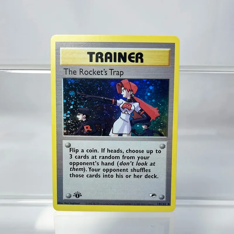 Cartões pkm 1ª edição desafio de academia 1996 conjunto de base cartões de folha única mewtwo gengar raichu jogo coleção cartões ptcg cartões proxy
