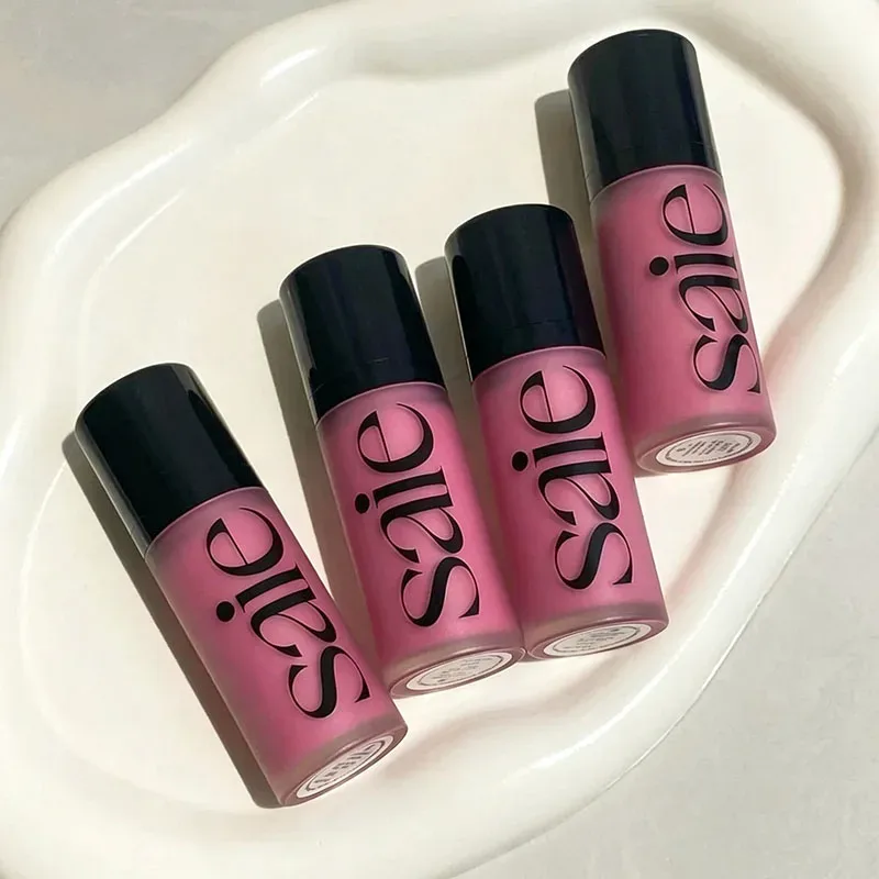 Saie Hydrating Blendable Dewy Liquid Blush Matte Sponge Head Blusher Natural Lasting Brighten Facial Contour Blush Tint Makeup