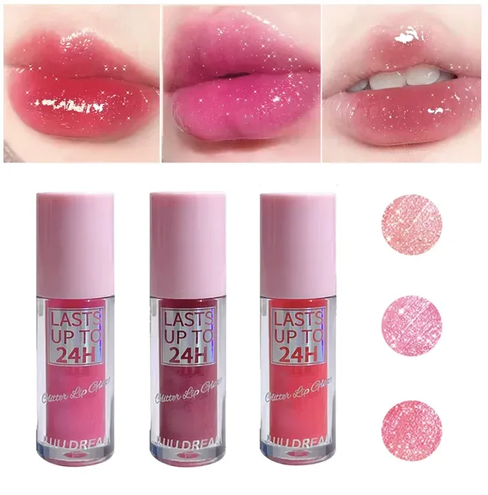 Luz fluida brilho labial esmalte de longa duração brilho labial à prova dwaterproof água batom líquido maquiagem óleo labial matiz hidratante